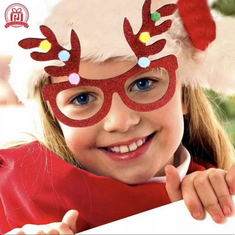 6Pcs Christmas Glasses Party Decoration Costume Eyeglasses Holiday PhotoBooth